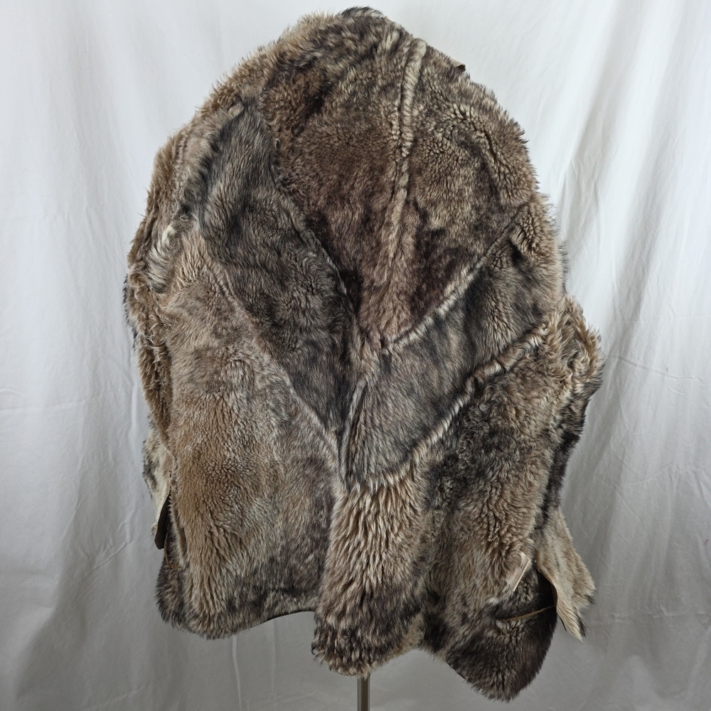 Vintage Brown Suede Penny Lane Bratz Womens Coat Jacket Faux Fur Large Teddy - Picture 14 of 16